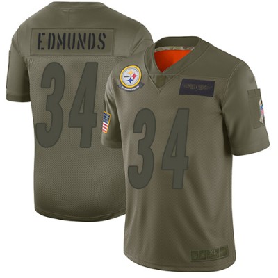 Nike Pittsburgh Steelers #34 Terrell Edmunds Camo Men's Stitched NFL Limited 2019 Salute To Service Jersey Men's